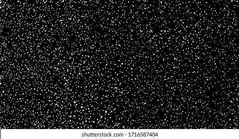 Abstract vector noise. Small particles of debris and dust. Distressed uneven background. Grunge texture overlay with rough and fine grains isolated on white background. Vector illustration. EPS10.