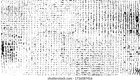 Abstract vector noise. Small particles of debris and dust. Distressed uneven background. Grunge texture overlay with rough and fine grains isolated on white background. Vector illustration. EPS10.