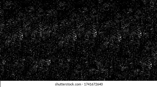 Abstract vector noise. Small particles of debris and dust. Distressed uneven background. Grunge texture overlay with rough and fine grains isolated on white background. Vector illustration. EPS10.