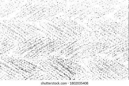 Abstract vector noise. Small particles of debris and dust. Distressed uneven background. Grunge texture overlay with rough and fine grains isolated on white background. Vector illustration. EPS10.