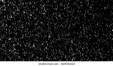 Abstract vector noise. Small particles of debris and dust. Distressed uneven background. Grunge texture overlay with rough and fine grains isolated on white background. Vector illustration. EPS10.