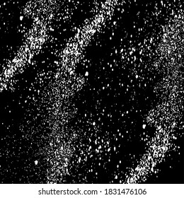 Abstract vector noise. Small particles of debris and dust. Distressed uneven background. Grunge texture overlay with rough and fine grains isolated on white background. Vector illustration. EPS10.