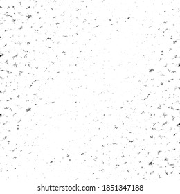 Ruido vector abstracto. Pequeñas partículas de desechos y polvo. Antecedentes desiguales. La textura gruesa se recubre con granos ásperos y finos aislados sobre fondo blanco. Ilustración vectorial. EPS10.