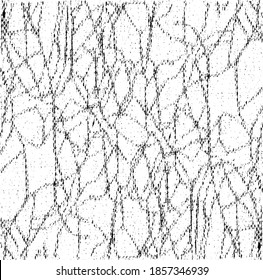 Abstract vector noise. Small particles of debris and dust. Distressed uneven background. Grunge texture overlay with rough and fine grains isolated on white background. Vector illustration. EPS10.