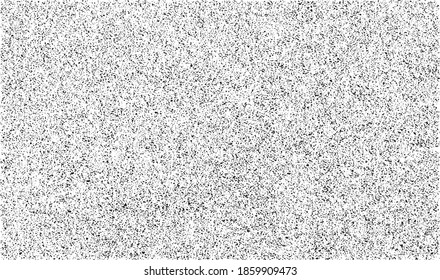 Abstract vector noise. Small particles of debris and dust. Distressed uneven background. Grunge texture overlay with rough and fine grains isolated on white background. Vector illustration. EPS10.