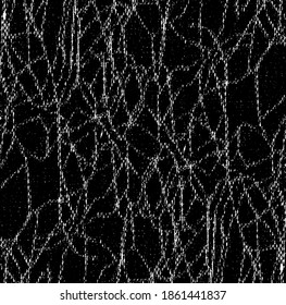 Abstract vector noise. Small particles of debris and dust. Distressed uneven background. Grunge texture overlay with rough and fine grains isolated on white background. Vector illustration. EPS10.
