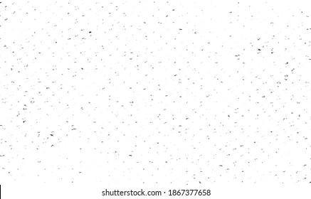 Abstract vector noise. Small particles of debris and dust. Distressed uneven background. Grunge texture overlay with rough and fine grains isolated on white background. Vector illustration. EPS10.