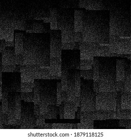Abstract vector noise. Small particles of debris and dust. Distressed uneven background. Grunge texture overlay with rough and fine grains isolated on white background. Vector illustration. EPS10.