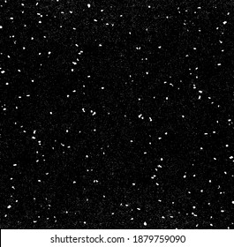 Abstract vector noise. Small particles of debris and dust. Distressed uneven background. Grunge texture overlay with rough and fine grains isolated on white background. Vector illustration. EPS10.