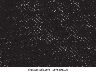 Abstract vector noise. Small particles of debris and dust. Distressed uneven background. Grunge texture overlay with rough and fine grains isolated on white background. Vector illustration. EPS10.