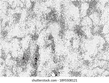 Abstract vector noise. Small particles of debris and dust. Distressed uneven background. Grunge texture overlay with rough and fine grains isolated on white background. Vector illustration. EPS10.