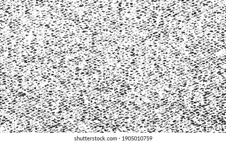 Abstract vector noise. Small particles of debris and dust. Distressed uneven background. Grunge texture overlay with rough and fine grains isolated on white background. Vector illustration. EPS10.