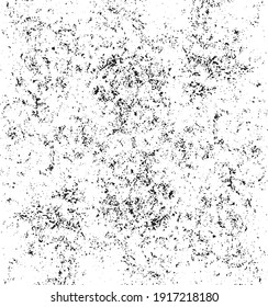 Abstract vector noise. Small particles of debris and dust. Distressed uneven background. Grunge texture overlay with rough and fine grains isolated on white background. Vector illustration. EPS10.