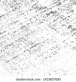 Abstract vector noise. Small particles of debris and dust. Distressed uneven background. Grunge texture overlay with rough and fine grains isolated on white background. Vector illustration. EPS10.