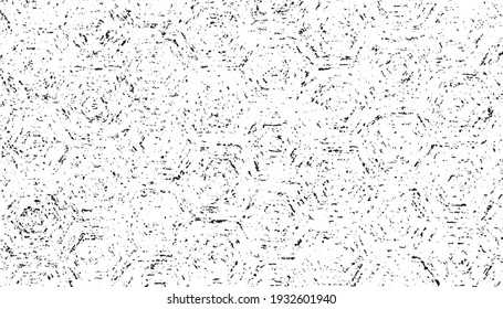 Abstract vector noise. Small particles of debris and dust. Distressed uneven background. Grunge texture overlay with rough and fine grains isolated on white background. Vector illustration. EPS10.