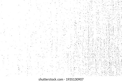 Abstract vector noise. Small particles of debris and dust. Distressed uneven background. Grunge texture overlay with rough and fine grains isolated on white background. Vector illustration. EPS10.