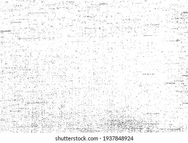 Abstract vector noise. Small particles of debris and dust. Distressed uneven background. Grunge texture overlay with rough and fine grains isolated on white background. Vector illustration. EPS10.