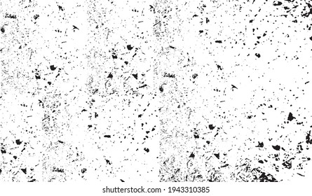 Abstract vector noise. Small particles of debris and dust. Distressed uneven background. Grunge texture overlay with rough and fine grains isolated on white background. Vector illustration. EPS10.