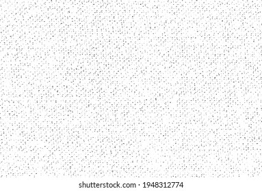 Abstract vector noise. Small particles of debris and dust. Distressed uneven background. Grunge texture overlay with rough and fine grains isolated on white background. Vector illustration. EPS10.