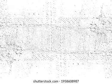 Abstract vector noise. Small particles of debris and dust. Distressed uneven background. Grunge texture overlay with rough and fine grains isolated on white background. Vector illustration. EPS10.