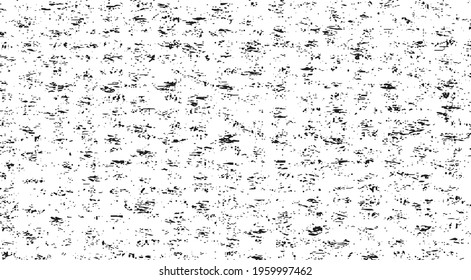 Abstract vector noise. Small particles of debris and dust. Distressed uneven background. Grunge texture overlay with rough and fine grains isolated on white background. Vector illustration. EPS10.