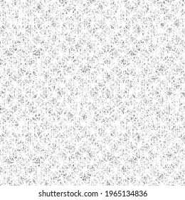 Abstract vector noise. Small particles of debris and dust. Distressed uneven background. Grunge texture overlay with rough and fine grains isolated on white background. Vector illustration. EPS10.