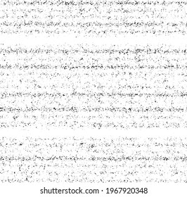 Abstract vector noise. Small particles of debris and dust. Distressed uneven background. Grunge texture overlay with rough and fine grains isolated on white background. Vector illustration. EPS10.