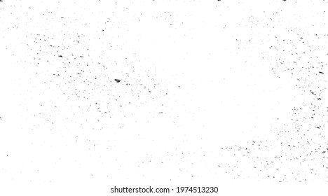 Abstract vector noise. Small particles of debris and dust. Distressed uneven background. Grunge texture overlay with rough and fine grains isolated on white background. Vector illustration. EPS10.