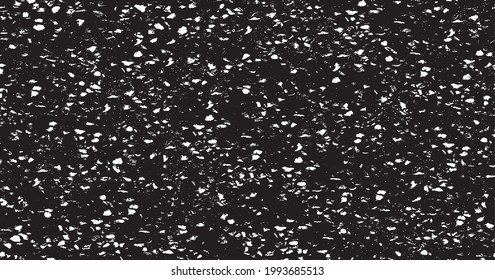 Abstract vector noise. Small particles of debris and dust. Distressed uneven background. Grunge texture overlay with rough and fine grains isolated on white background. Vector illustration. EPS10.