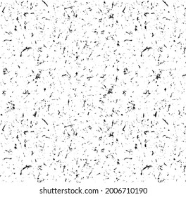Abstract vector noise. Small particles of debris and dust. Distressed uneven background. Grunge texture overlay with rough and fine grains isolated on white background. Vector illustration. EPS10.