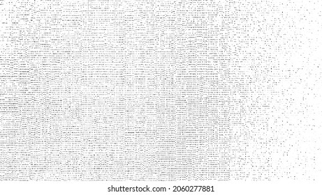Ruido vector abstracto. Pequeñas partículas de desechos y polvo. Antecedentes desiguales. La textura gruesa se recubre con granos ásperos y finos aislados sobre fondo blanco. Ilustración vectorial. EPS10.
