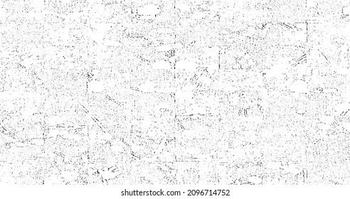 Abstract vector noise. Small particles of debris and dust. Distressed uneven background. Grunge texture overlay with rough and fine grains isolated on white background. Vector illustration. EPS10.