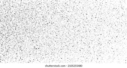 Abstract vector noise. Small particles of debris and dust. Distressed uneven background. Grunge texture overlay with rough and fine grains isolated on white background. Vector illustration. EPS10.