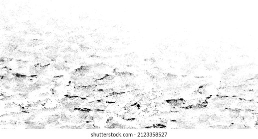 Abstract vector noise. Small particles of debris and dust. Distressed uneven background. Grunge texture overlay with rough and fine grains isolated on white background. Vector illustration. EPS10.