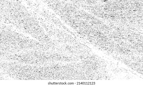 Abstract vector noise. Small particles of debris and dust. Distressed uneven background. Grunge texture overlay with rough and fine grains isolated on white background. Vector illustration. EPS10.