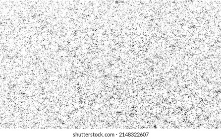 Abstract vector noise. Small particles of debris and dust. Distressed uneven background. Grunge texture overlay with rough and fine grains isolated on white background. Vector illustration. EPS10.