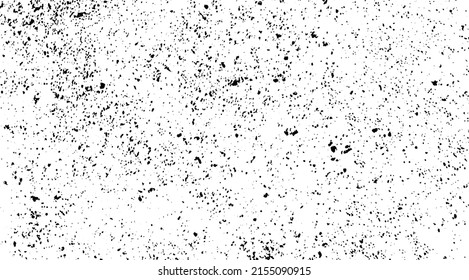 Abstract vector noise. Small particles of debris and dust. Distressed uneven background. Grunge texture overlay with rough and fine grains isolated on white background. Vector illustration. EPS10.