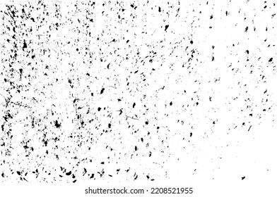 Abstract vector noise. Small particles of debris and dust. Distressed uneven background. Grunge texture overlay with rough and fine grains isolated on white background. Vector illustration. EPS10.