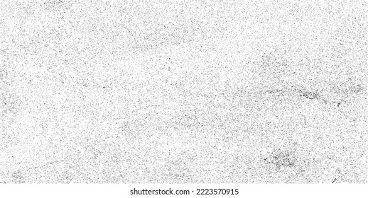Abstract vector noise. Small particles of debris and dust. Distressed uneven background. Grunge texture overlay with rough and fine grains isolated on white background. Vector illustration. EPS10.