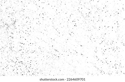 Abstract vector noise. Small particles of debris and dust. Distressed uneven background. Grunge texture overlay with rough and fine grains isolated on white background. Vector illustration. EPS10.