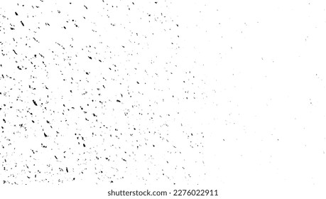 Abstract vector noise. Small particles of debris and dust. Distressed uneven background. Grunge texture overlay with rough and fine grains isolated on white background. Vector illustration. EPS10.