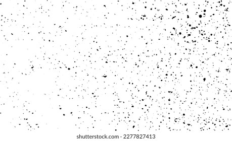 Abstract vector noise. Small particles of debris and dust. Distressed uneven background. Grunge texture overlay with rough and fine grains isolated on white background. Vector illustration. EPS10.