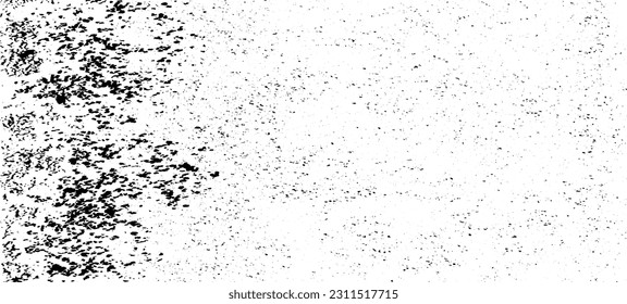 Ruido vector abstracto. Pequeñas partículas de desechos y polvo. Antecedentes desiguales. Superposición de textura gruesa con granos finos aislados sobre fondo blanco. Ilustración vectorial. EPS10.