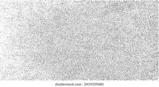 Abstract vector noise. Small particles of debris and dust. Distressed uneven background. Grunge texture overlay with rough and fine grains isolated on white background. Vector illustration. EPS10.