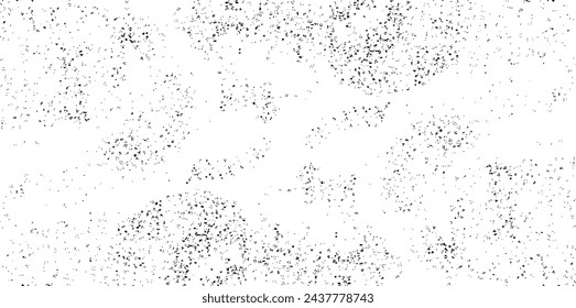 Abstract vector noise. Small particles of debris and dust. Distressed uneven background. Grunge texture overlay with rough and fine grains isolated on white background. Vector illustration. EPS10.