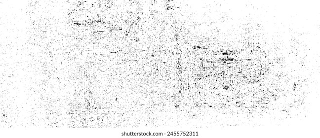 Abstract vector noise. Small particles of debris and dust. Distressed uneven background. Grunge texture overlay with fine grains isolated on white background. Vector illustration. EPS10.