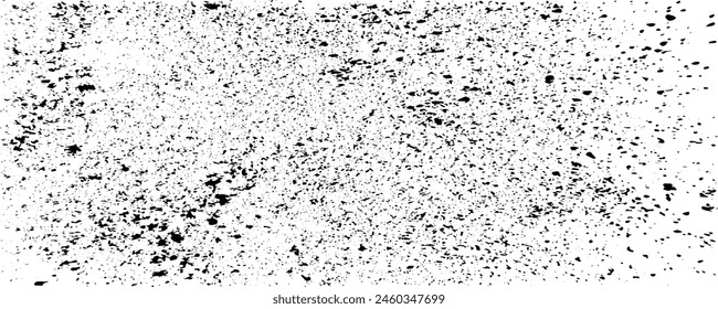 Abstract vector noise. Small particles of debris and dust. Distressed uneven background. Grunge texture overlay with rough and fine grains isolated on white background. Vector illustration. EPS10.