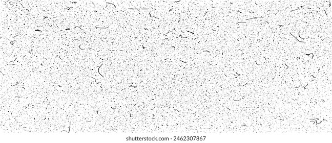 Abstraktes Vektorgrafik-Rauschen. Kleine Trümmer- und Staubpartikel. Unausgeglichener Hintergrund. Grunge-Textur-Overlay mit rauen und feinen Körnern isoliert auf weißem Hintergrund. Vektorillustration. EPS10.