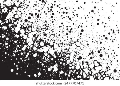 Abstract vector noise | Small particles of debris and dust | Distressed uneven background | Grunge texture overlay with rough and fine grains isolated on white background | Vector illustrations