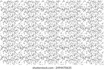 Abstract vector noise. Small particles of debris and dust. Distressed uneven background. Grunge texture overlay with rough and fine grains isolated on white background. Vector illustration. EPS10.